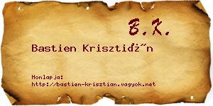 Bastien Krisztián névjegykártya